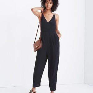 🖤Madewell silk strappy black jumpsuit